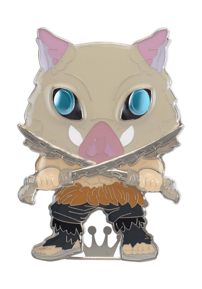 Funko Large Pop! Enamel Pin - Inosuke Hashibira - Demon Slayer: Insuke Hasibira Chase Group - Demon Slayer Enamel Pins - Cute Collectable Novelty Brooch - for Backpacks & Bags