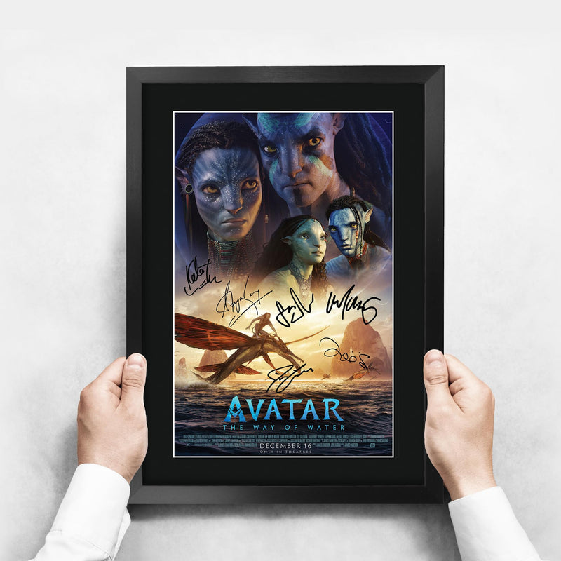 HWC Trading FR A3 Avatar 2 Way of the Water Gifts Printed Poster Signed Autograph Picture for Movie Memorabilia Fans - A3 Framed