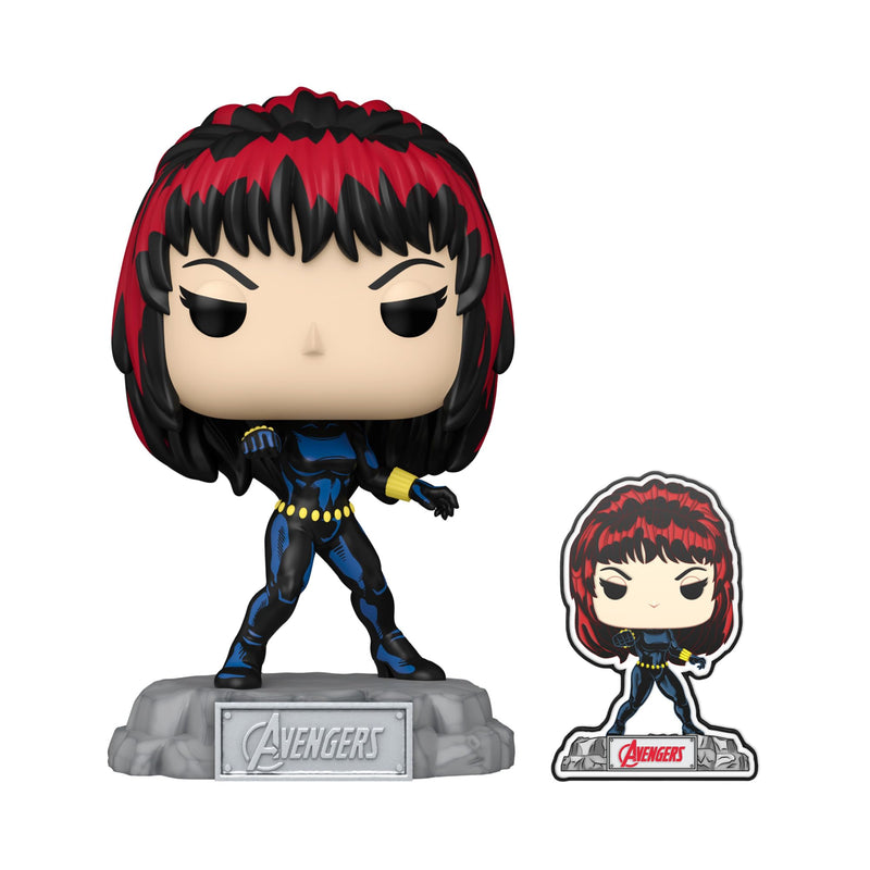 Funko Pop! Marvel: A60- Comic Black Widow With Enamel Pin - Marvel Comics - Amazon Exclusive - Collectable Vinyl Figure - Gift Idea - Official Merchandise - Toys for Kids & Adults