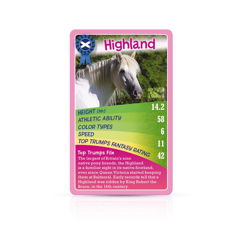 Top Trumps Horses, Ponies and Unicorns Card Game Pink 003491