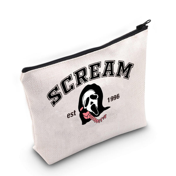 Movie Merchandise Makeup Bag Scream Cosmetic Toiletry Bags Gift for Horror Movie Fans Halloween Movie Gift (U.Scream Bag)