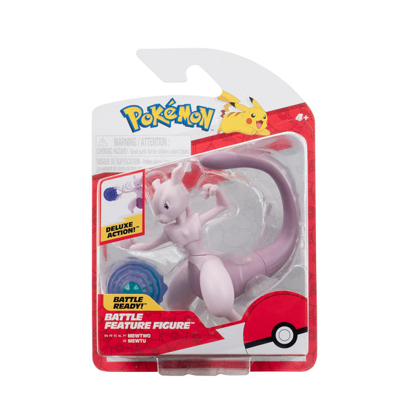 Pokémon Mewtwo Battle Feature Figure - 4.5-Inch Mewtwo Battle Figure with Psychic Blast Launcher