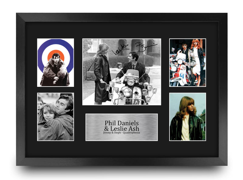 HWC Trading FR A3 Phil Daniels & Leslie Ash Quadrophenia Jimmy & Steph Gifts Printed Signed Autograph Picture for Movie Memorabilia Fans - A3 Framed