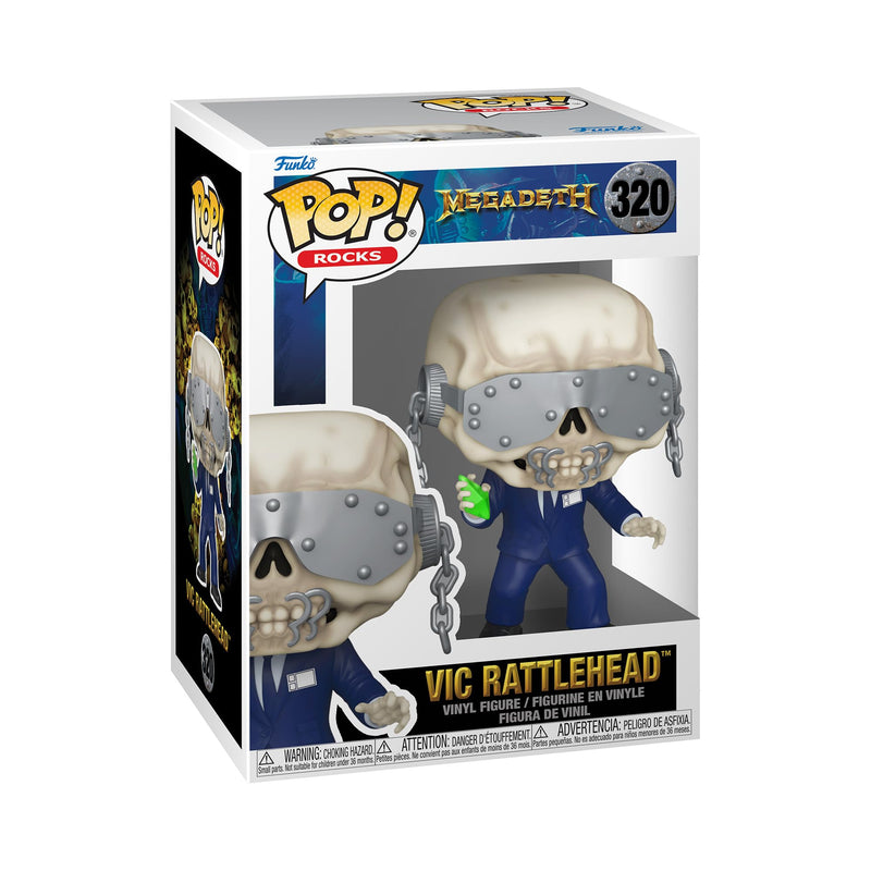 Funko POP! Rocks: Megadeath - Vic Rattlehead - Collectable Vinyl Figure - Gift Idea - Official Merchandise - Toys for Kids & Adults - Music Fans - Model Figure for Collectors and Display