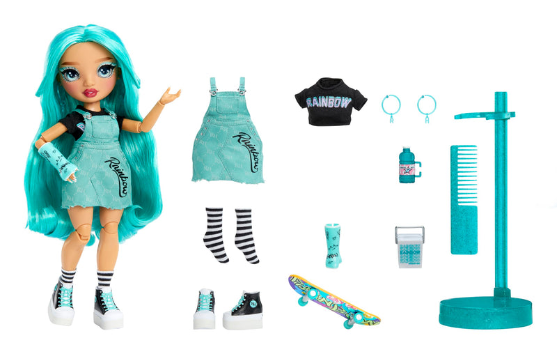 Rainbow High Fashion Doll - Blu Brooks - Blue Doll in Fashionable Outfit - Doll Wearing a Cast & 10+ Colourful Play Accessories - Great for Kids 4-12 Years Old and Collectors