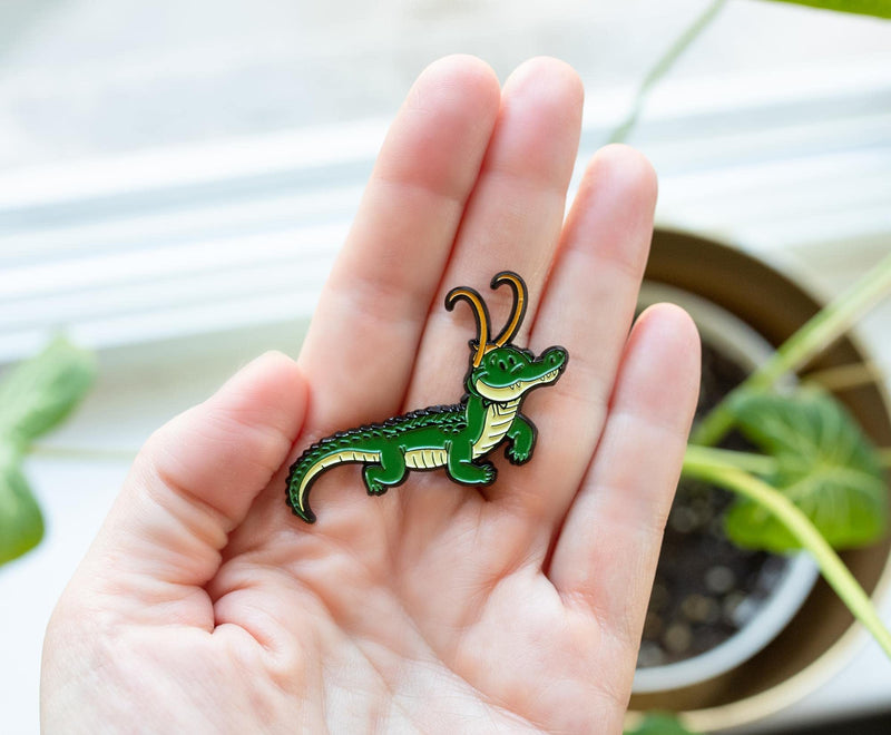 Marvel Studios Loki Alligator with Crown Collectible Enamel Pin