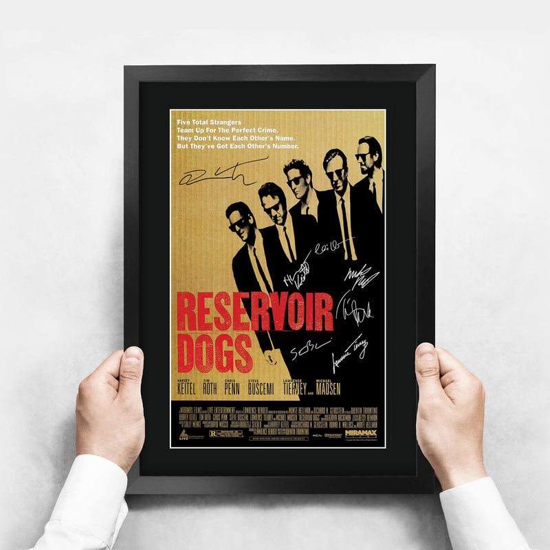 HWC Trading FR A3 Reservoir Dogs Quentin Tarantino Gifts Printed Poster Signed Autograph Picture for Movie Memorabilia Fans - A3 Framed