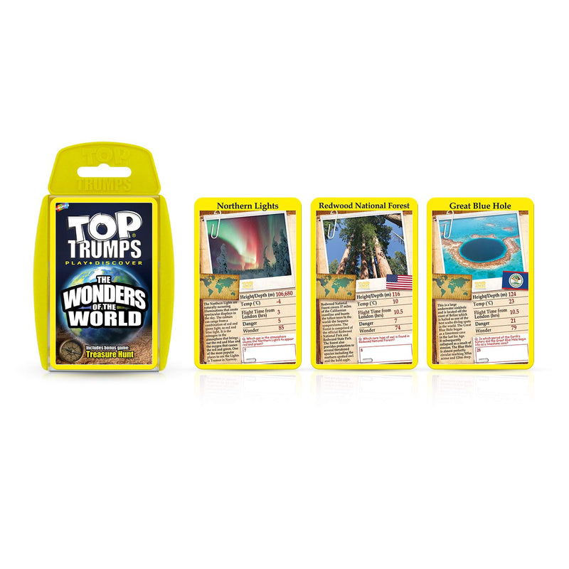 Top Trumps Wonders of the World Classics Card Game, Discover interesting facts in this educational packed game including the height of Mount Everest, 2 plus players makes a great gift for ages 6 plus