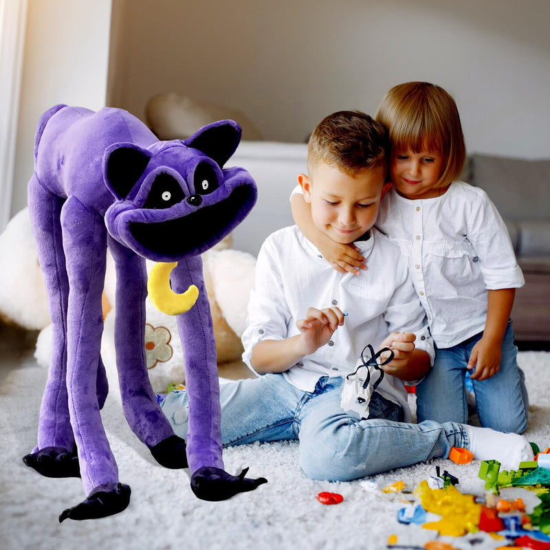 Kouipoie Smiling Critters Plush Toy, 15.2 inch cute catnap and dogday plush toy, purple smiling critters catnap plush toy, Easter and birthday gifts for boys, girls, and gaming fans. (2PCS)