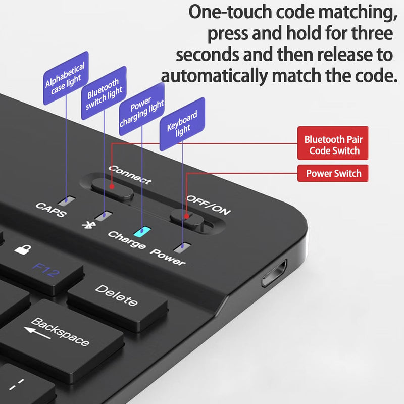 Wireless Keyboard and Mouse set-Ultra-slim wireless keyboard and mouse set, portable rechargeable Tablet Keyboards，wireless mouse and keyboard set for iOS, Android tablets, Windows multiple devices