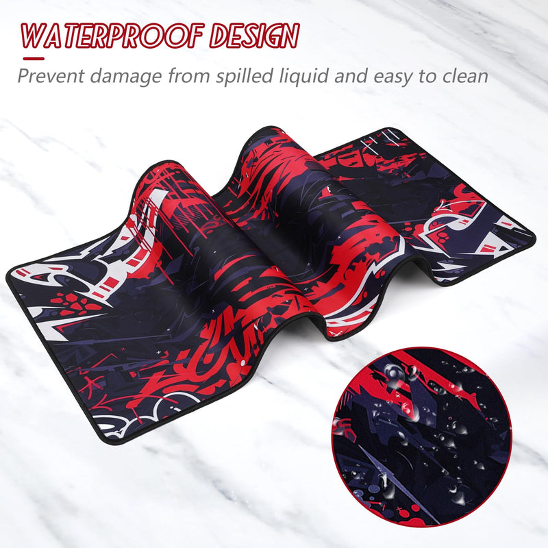 YUWLDD Mouse Pad Gaming Large Desk Pad (31.5 x 11.8 x0.12 inch) Washable Mouse Pad Laptop Desk Mat, Japanese Mouse Pad with Anti-Slip Rubber Base, Extended Mouse Pad for Office & Home.