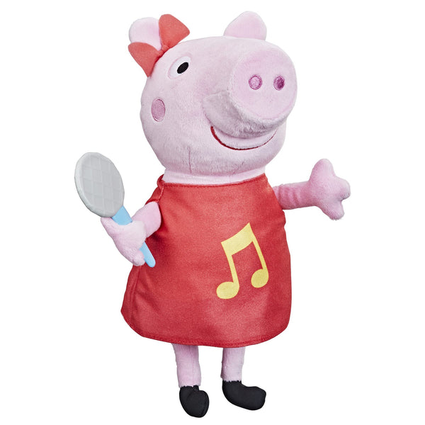 Hasbro Peppa Pig Oink-Along Songs Peppa Singing Plush Doll with Sparkly Red Dress and Bow, Sings 3 Songs, Ages 3 and up,F21875L0