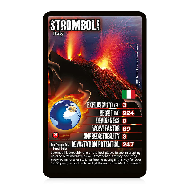 Top Trumps Volcanoes Classics Card Game, learn facts about Mount St Helen, Etna and Stromboli in this educational packed game, gifts and toys for boys and girls aged 6 plus