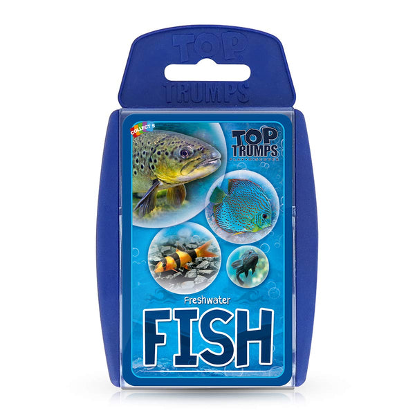 Top Trumps Freshwater Fish Classics Card Game, learn facts about the Angelfish, Ancistrus and the Bull Shark in this educational packed game, gifts and toys for boys and girls aged 6 plus