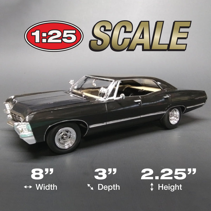 AMT 1967 Chevy Impala 4-Door Supernatural Night Hunter TV Show Model Kit Replica,White,medium