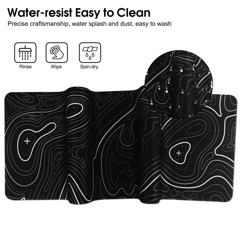 HoYiXi Mouse Pad for Home Office Work,Gaming Mouse Pad Desk Pad Soft Smooth Surface and Anti-Slip Rubber Base Waterproof Soft Cloth XX Mouse Mat 600 x 300 x 3MM,black