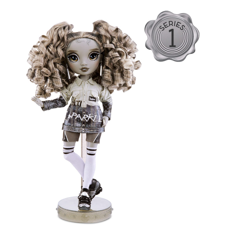 Rainbow High Shadow High Series - NICOLE STEEL - Greyscale Fashion Doll with Curly Hair, Two Designer Outfits, & Accessories - Collectable - For Kids Ages 6+