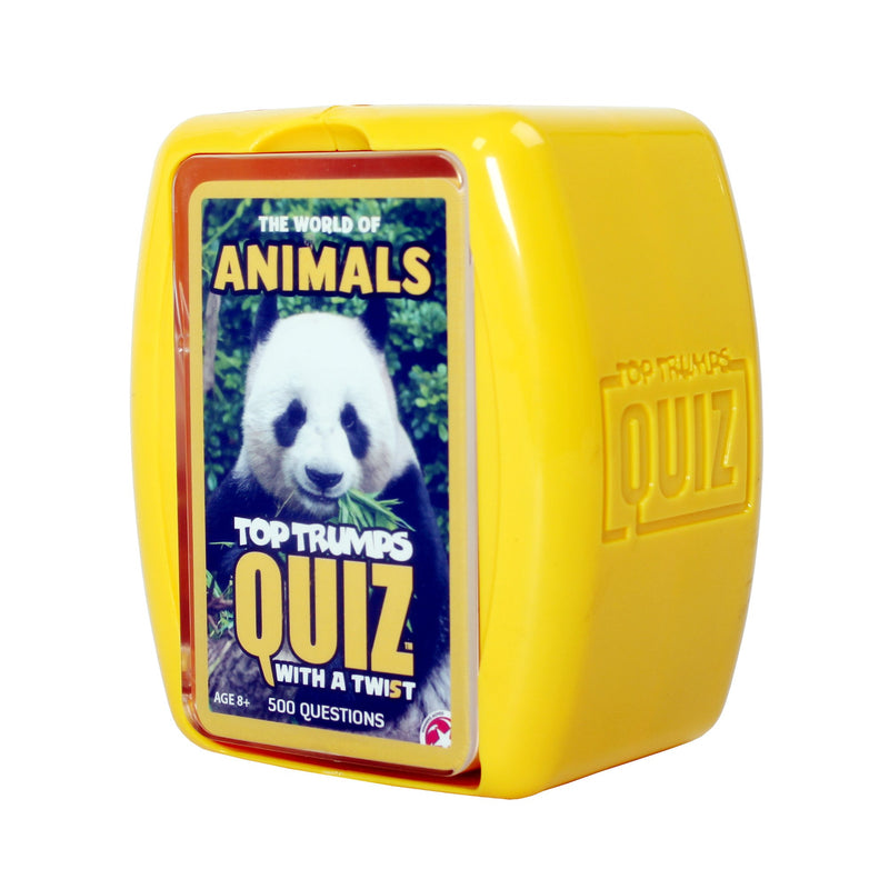 Top Trumps The World of Animals Quiz Game, 500 questions to test your knowledge and memory on dogs, lions, elephants, monkeys, snakes and tigers, gift and toy for boys and girls aged 8 plus