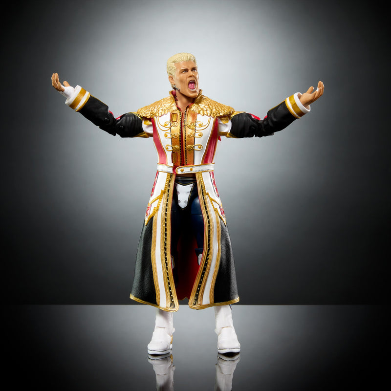 Mattel WWE Ultimate Edition Action Figure & Accessories, 6-inch Cody Rhodes Collectible Set, Swappable Heads & Hands, Entrance Gear & 30 Articulation Points