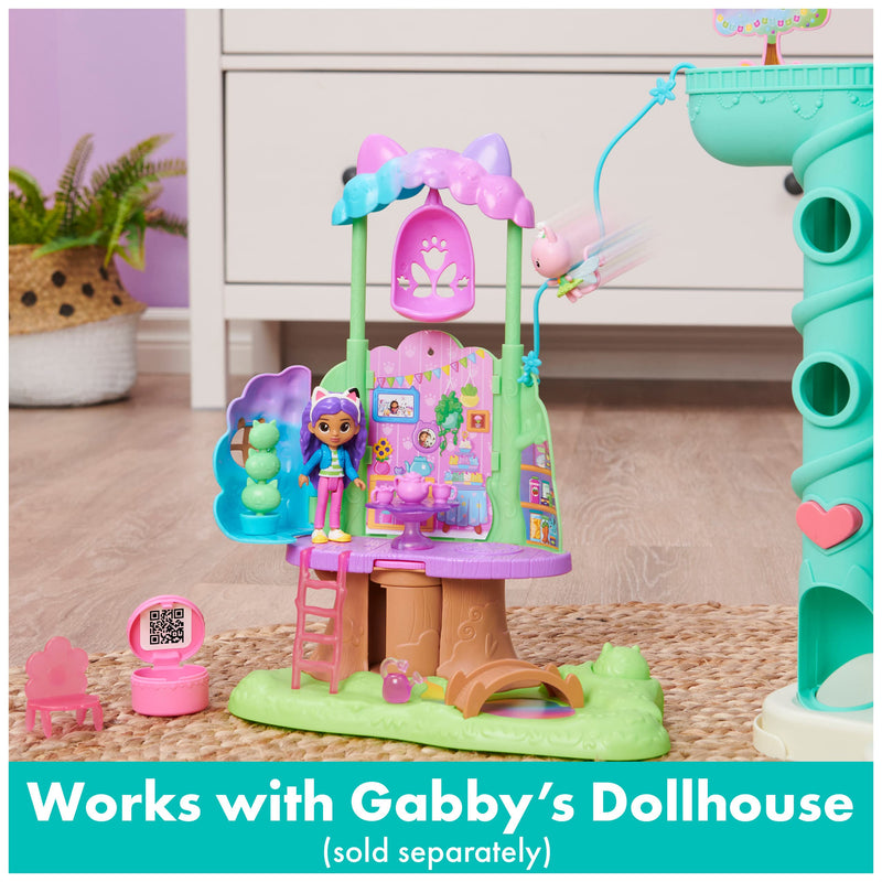 Gabby's Dollhouse, Transforming Garden Treehouse Playset with Lights, 2 Figures, 5 Accessories, 1 Delivery, 3 Furniture, Kids’ Toys for Ages 3 and above