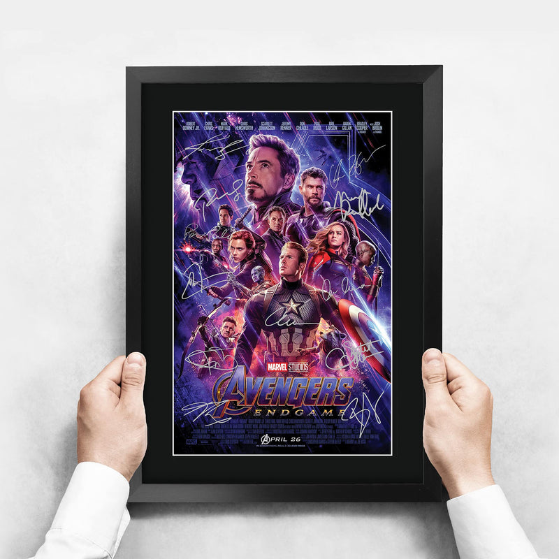 HWC Trading A3 FR Avengers Endgame Movie Poster Cast Signed Printed Autograph Marvel Gifts Captain America Ironman Thor Print Photo Picture Display