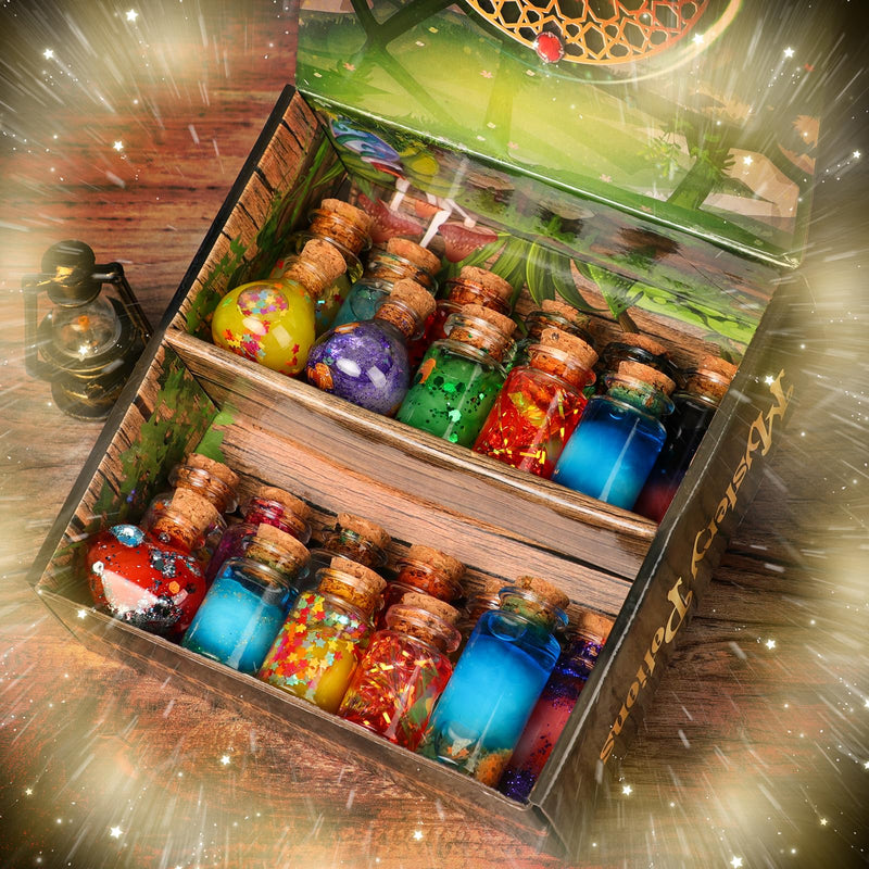 DECOHOME Mystery Potions Kit for Kids, 20 Magic Mix Wizard Potion Bottles, Craft Toys Creative Christmas Birthday Gifts for Boys & Girls Age 6 7 8 9 10+