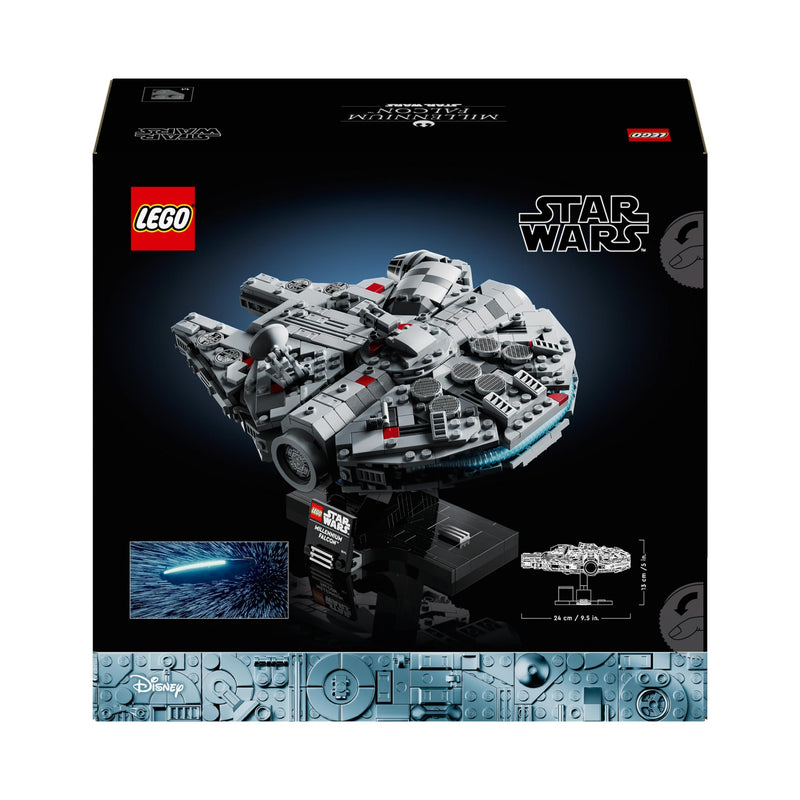 LEGO Star Wars Millenium Falcon 25th Anniversary Set for Adults, Collectible A New Hope Starship Vehicle Model Kit, Home or Office Décor, Birthday Gifts for Men, Women and Fans 75375