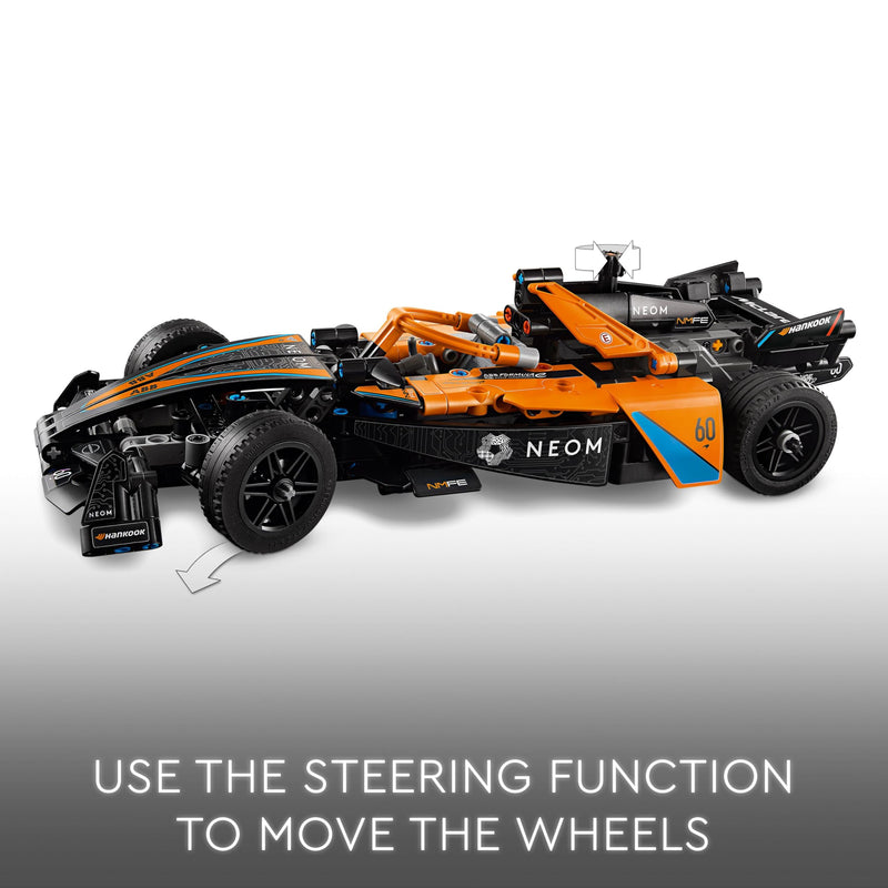 LEGO Technic NEOM McLaren Formula E Race Car Toy for 9 Plus year Old Kids, Boys & Girls, Model Pull-Back Vehicle Building Set, Kids' Bedroom Decoration, Birthday Gift Idea 42169