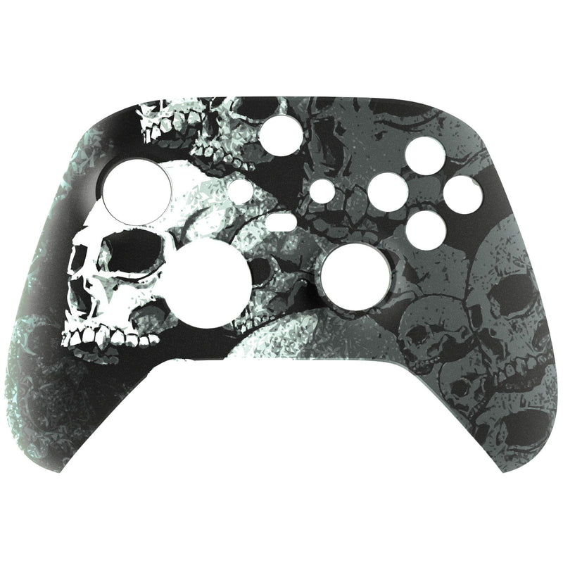 eXtremeRate Replacement Shell for Xbox Series X & S Controller - Unleash Your Style - Lonely Skull Custom Acessories Skin Front Housing Cover for Xbox Core Controller Wireless [Control NOT Included]