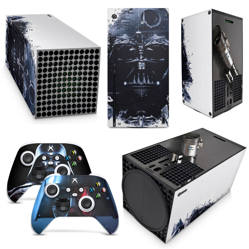 GNG Darth Skins Compatible with Xbox Series Series X Console Decal Vinal Sticker + 2 Controller Set