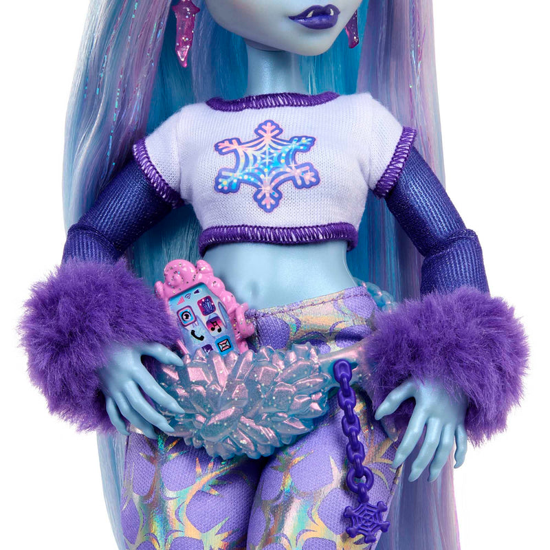 Monster High Doll, Abbey Bominable Yeti Fashion Doll with Pet Mammoth and Themed Accessories, HNF64