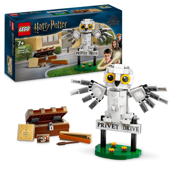 LEGO Harry Potter Hedwig at 4 Privet Drive, Buildable Toy for 7 Plus Year Old Kids, Girls & Boys, with an Owl Figure, Independent Play Set, Small Wizarding World Gift Idea 76425