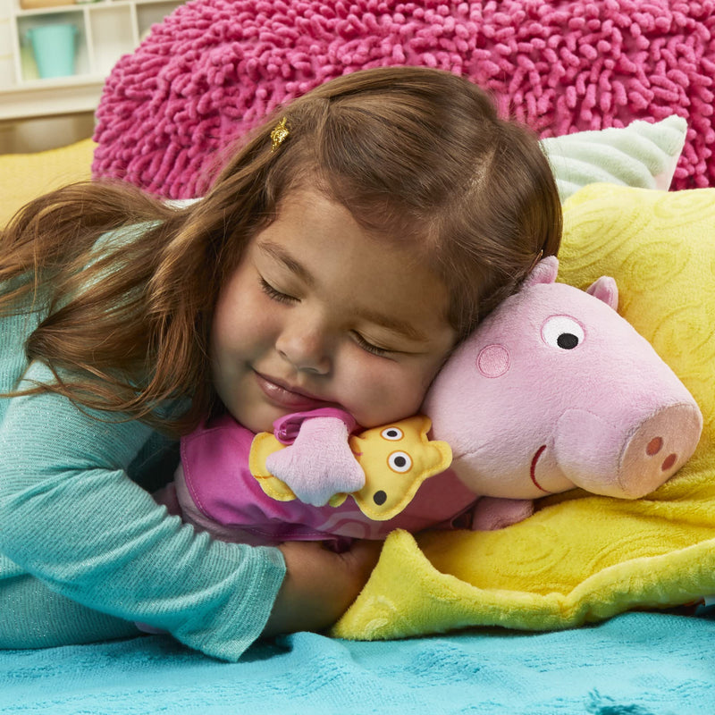 Peppa Pig Peppa’s Bedtime Lullabies Singing Plush Doll with Teddy Bear Accessory, 3 Songs, 3 Phrases, Ages 3 and Up