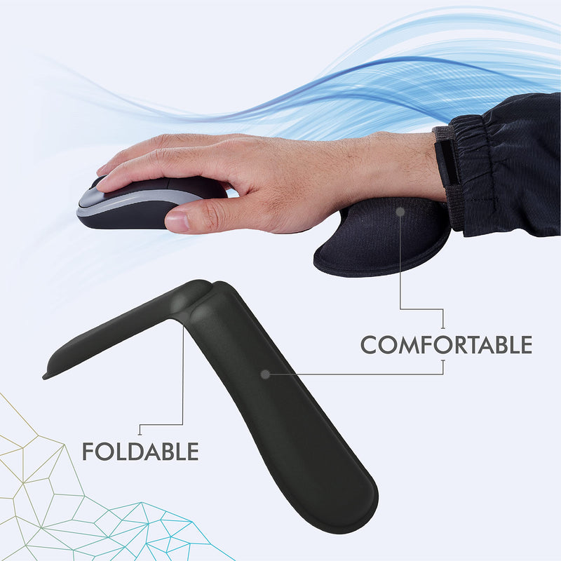 ZIBLY Wrist Rest Keyboard and Mouse Set - Non-Slip Ergonomic Wrist Cushion Support Pad - Easy Typing, Pain Relief – Premium Silky Gel Memory Foam for Work from Home Gaming Computer Laptop