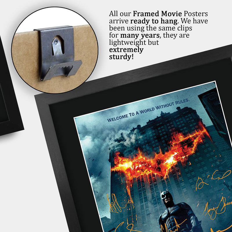 HWC Trading A3 FR The Dark Knight Christian Bale Gifts Printed Poster Signed Autograph Picture for Movie Memorabilia Fans - A3 Framed