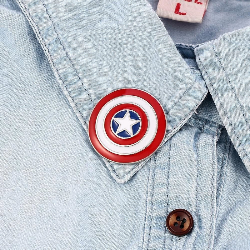 Capt America Large Superhero Lapel Pin Badge Brooch