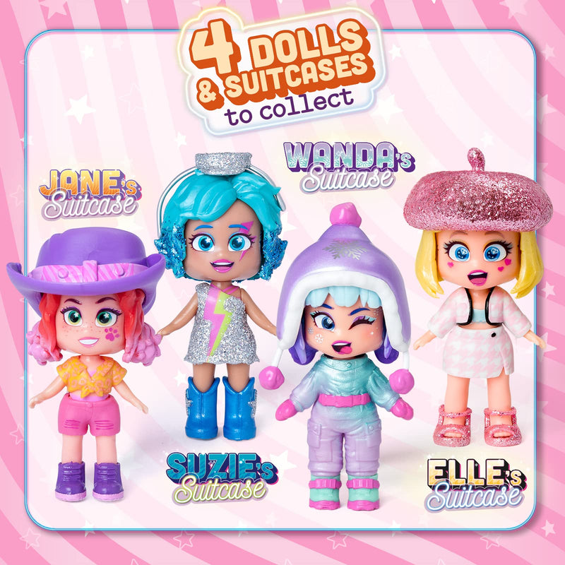 KOOKYLOOS Suzie’s Suitcase – Doll’s suitcase with over 14 fashion accessories and exclusive doll with 3 fun expressions. Includes clothes, accessories and shoes, hangers and an exclusive pet