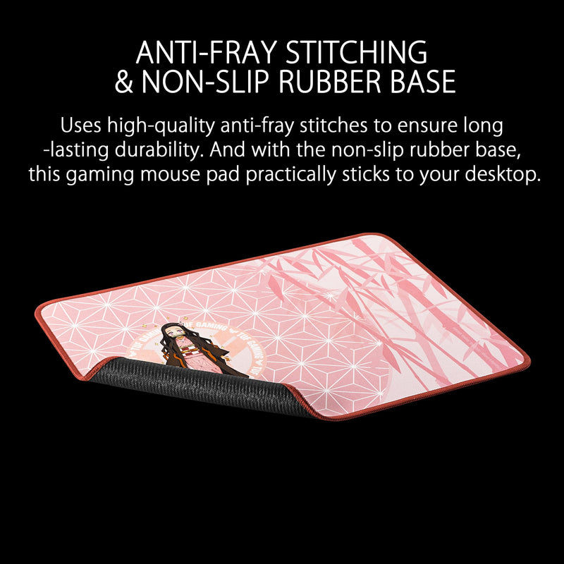 ASUS TUF Gaming P1 Portable Gaming Mouse pad (Nano-Coated, Water-Resistant Surface, Durable Anti-fray Stitching, and Non-Slip Rubber Base) - Demon Slayer, NEZUKO