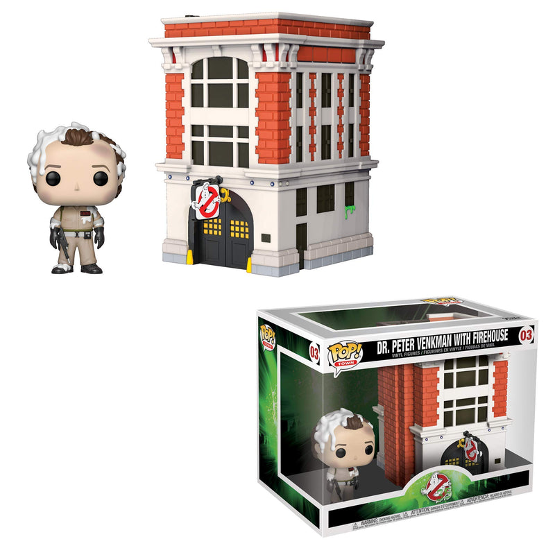 Funko POP! Town: Ghostbusters-Dr. Peter Venkman With House - Collectable Vinyl Figure - Gift Idea - Official Merchandise - Toys for Kids & Adults - Movies Fans - Model Figure for Collectors