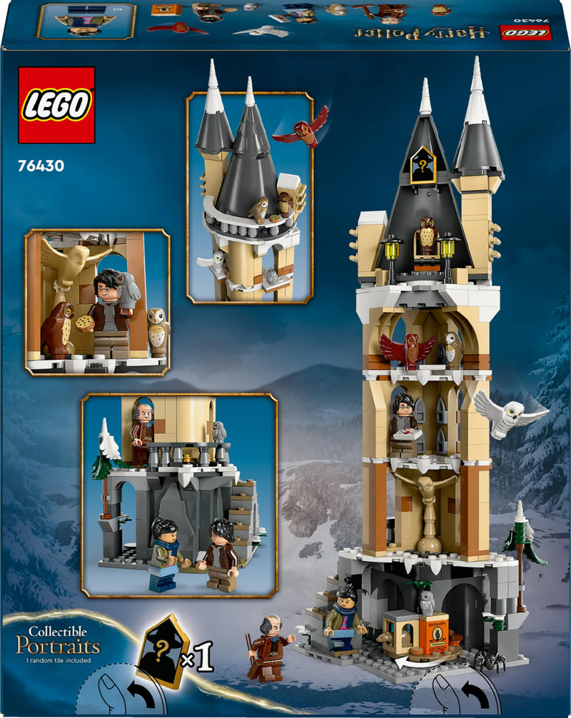LEGO Harry Potter Hogwarts Castle Owlery, Building Toy for 8 Plus Year Old Kids, Girls & Boys, Role-Play Set Includes 3 Character Minifigures, plus 4 Owl Figures, Wizarding World Gift Idea 76430