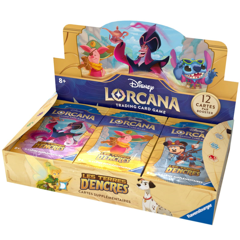 Ravensburger Disney Lorcana TCG Les Terres d'Inks Trading Card Game TCG Display 24 Boosters from 8 Years French Version