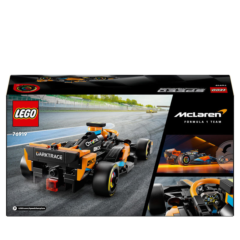 LEGO Speed Champions 2023 McLaren Formula 1 Race Car Toy for 9 Plus Year Old Kids, Boys & Girls who Love Independent Play, Buildable Vehicle Model Set, Kids' Bedroom Decoration, Birthday Gift 76919