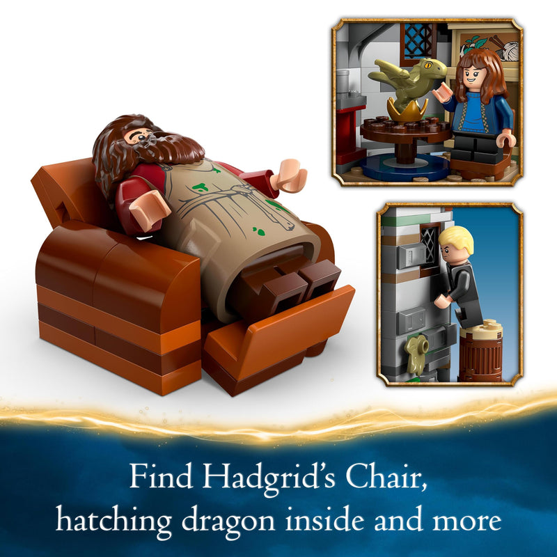 LEGO Harry Potter Hagrid’s Hut: An Unexpected Visit, Toy House for 8 Plus Year Old Kids, Boys & Girls, Includes Dragon and Dog Figures plus 5 Character Minifigures Hermione & Ron, Gift Idea 76428