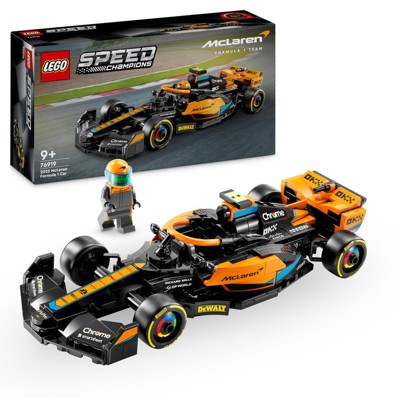 LEGO Speed Champions 2023 McLaren Formula 1 Race Car Toy for 9 Plus Year Old Kids, Boys & Girls who Love Independent Play, Buildable Vehicle Model Set, Kids' Bedroom Decoration, Birthday Gift 76919