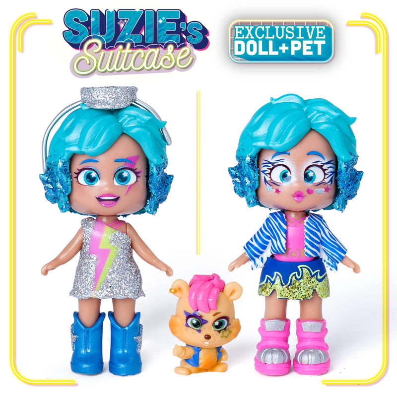 KOOKYLOOS Suzie’s Suitcase – Doll’s suitcase with over 14 fashion accessories and exclusive doll with 3 fun expressions. Includes clothes, accessories and shoes, hangers and an exclusive pet