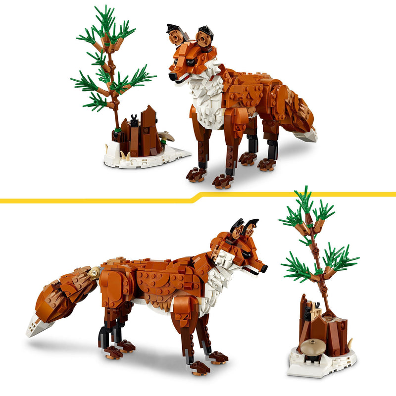 LEGO Creator 3in1 Forest Animals: Red Fox Toy to Owl Figure to Squirrel Model, Woodland Animal Toys for 9 Plus Year Old Kids, Girls & Boys, Makes a Fun Bedroom Decoration, Birthday Gift Idea 31154