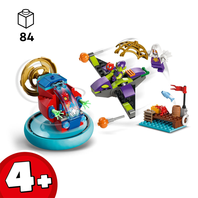 LEGO Marvel Spidey and his Amazing Friends Spidey vs. Green Goblin Super Hero Building Toy with Minifigures, Gift for 4 Plus Year Old Kids, Boys, Girls & Fans of Spider-Man and Cool Vehicles 10793