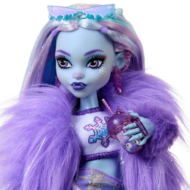 Monster High Doll, Abbey Bominable Yeti Fashion Doll with Pet Mammoth and Themed Accessories, HNF64