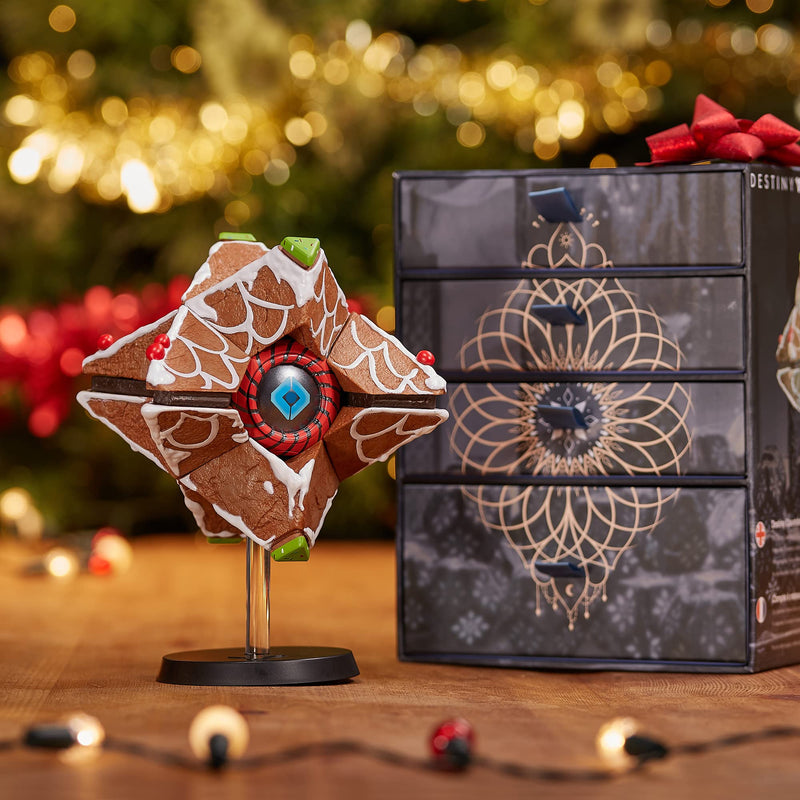 CC Countdown Characters by Numskull 2023 Destiny Gingerbread Ghost Shell Collectible Figure - Official Destiny Merchandise - Buildable Advent Calendar Statue