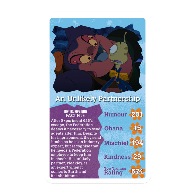 Top Trumps Specials Disney’s Lilo and Stitch 30 Movie Moments Card Game, Play with scenes featuring Lilo, Stitch, Jumba, Pleakley and Scrump, Educational gift for ages 8 plus